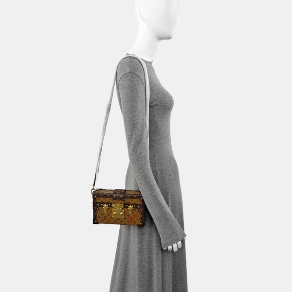 PETITE MALLE Monogram Coated Canvas Brown