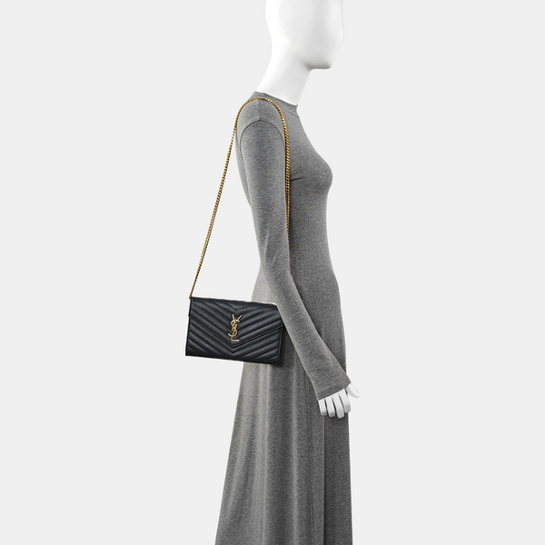 MONOGRAM Medium Chevron Calfskin Gray