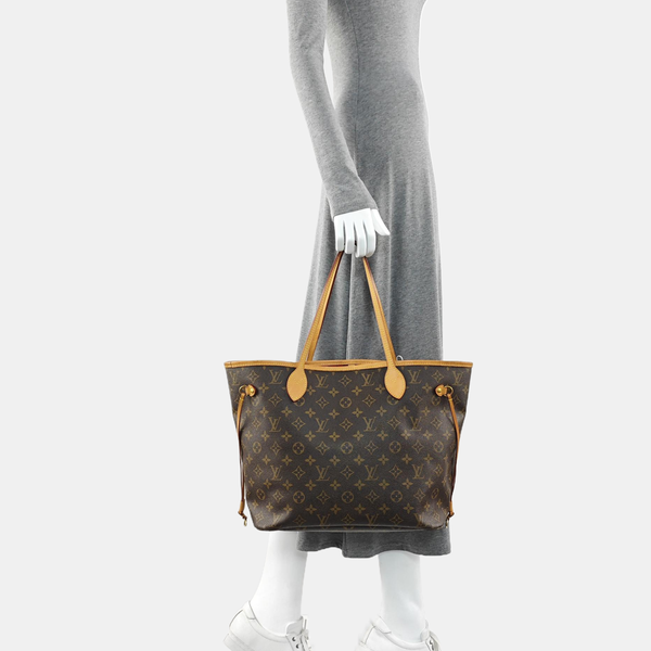 NEVERFULL MM Monogram Coated Canvas Brown