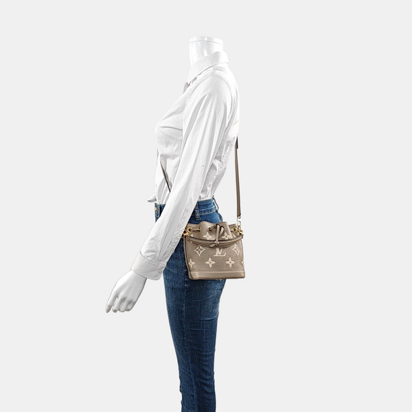 NOÉ Nano Monogram Calfskin Gray