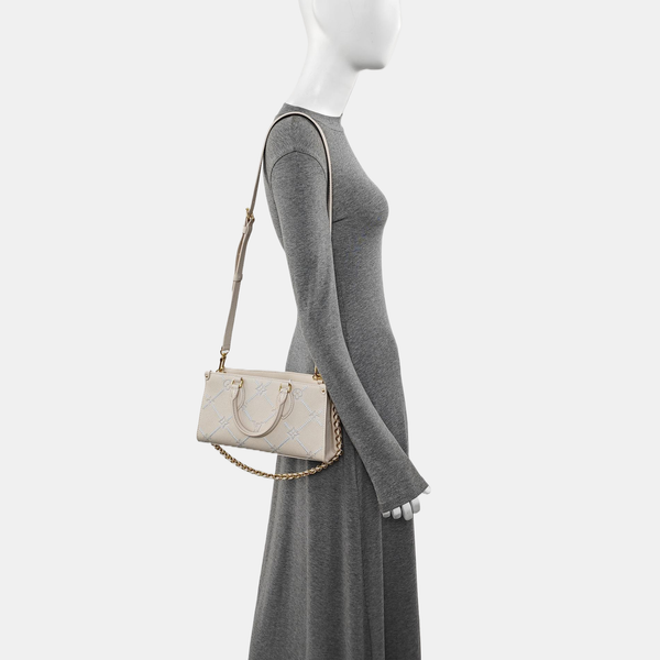 Monogram Calfskin Tote Bag White
