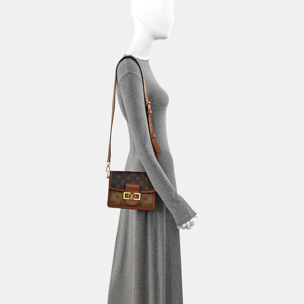 DAUPHINE Mini Monogram Coated Canvas Brown