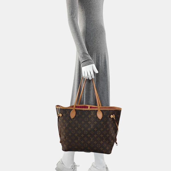 NEVERFULL MM Monogram Coated Canvas Brown