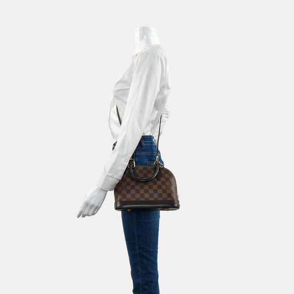 ALMA BB Damier Ebene Coated Canvas Brown