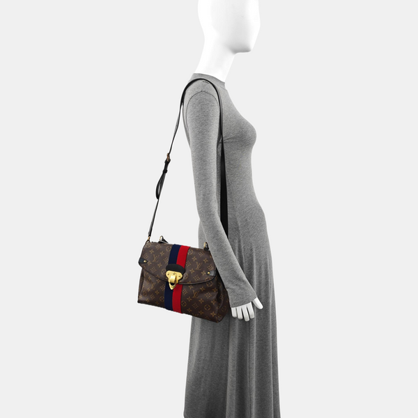 GEORGES MM Monogram Coated Canvas Brown