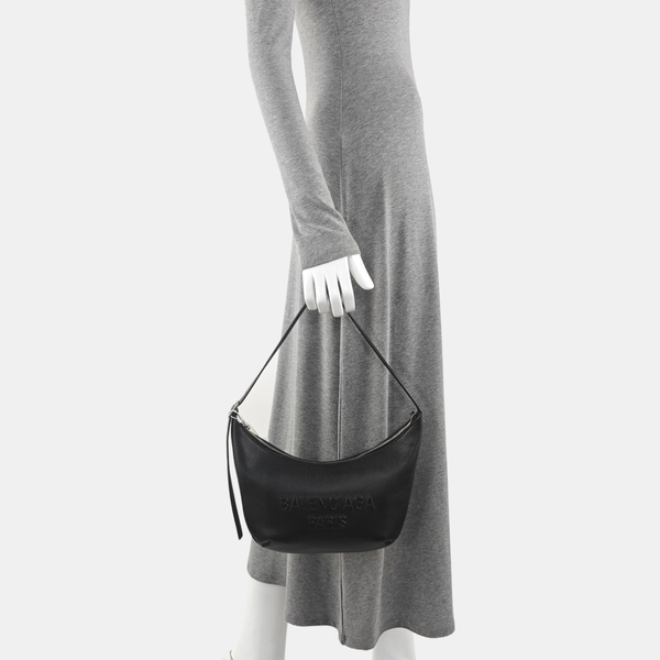 Calfskin Top Handle Bag Black