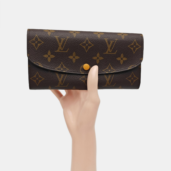 EMILIE Monogram Coated Canvas Brown Wallet