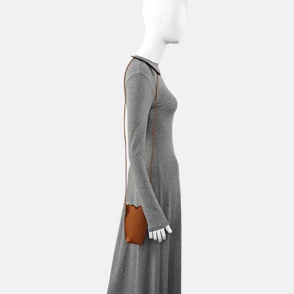 Calfskin Crossbody Bag Brown