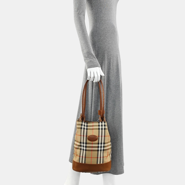 Canvas Bucket Bag Beige