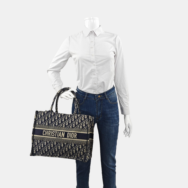Book Tote Medium Canvas Blue