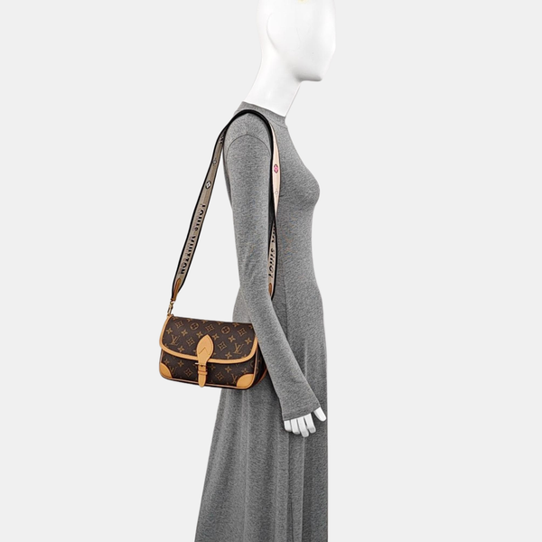 DIANE Monogram Coated Canvas Brown