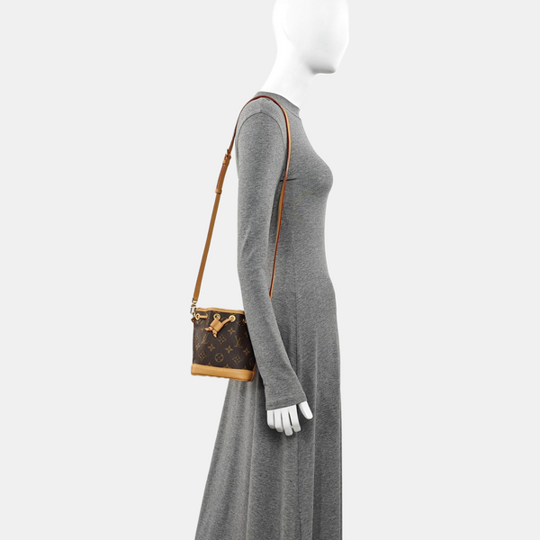 NOÉ Nano Monogram Coated Canvas Brown