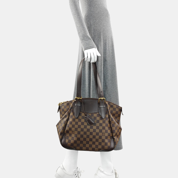 VERONA MM Damier Ebene Coated Canvas Brown