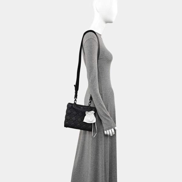 Lady Dior Small Cannage Calfskin Black
