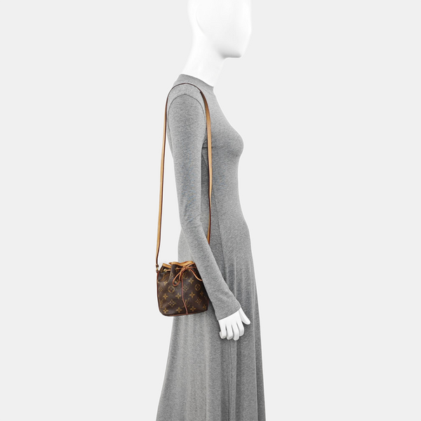 NÉONOÉ Nano Monogram Coated Canvas Brown