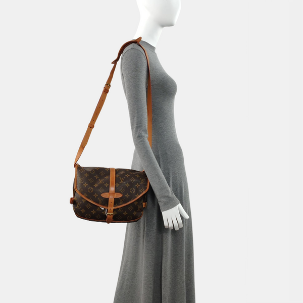 SAUMUR Monogram Coated Canvas Brown