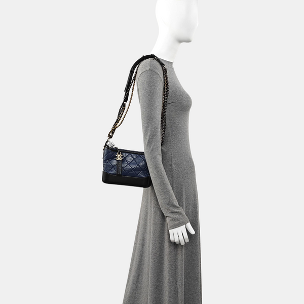 Authenticated pre-owned GABRIELLE Quilted Calfskin Blue - Shoulder Bag at Looply