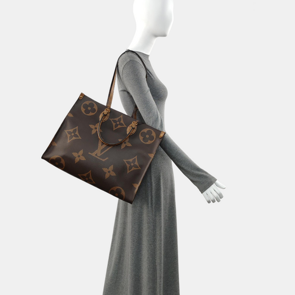 ONTHEGO GM Monogram Coated Canvas Brown
