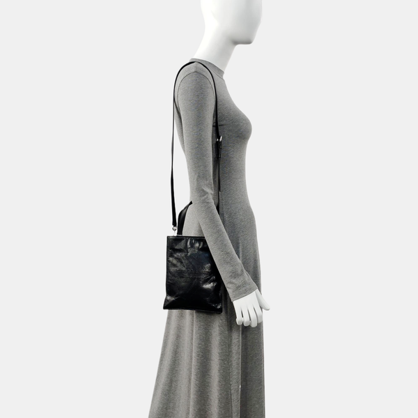 Calfskin Shoulder Bag Small Black