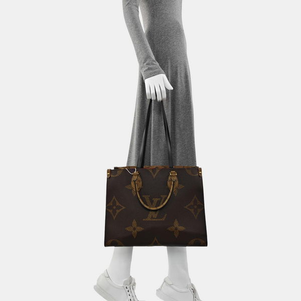 ONTHEGO MM Monogram Coated Canvas Brown