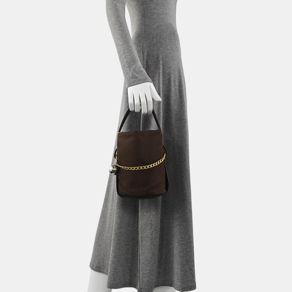 Nylon Bucket Bag Brown