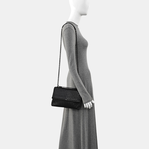 Lambskin Shoulder Bag Black