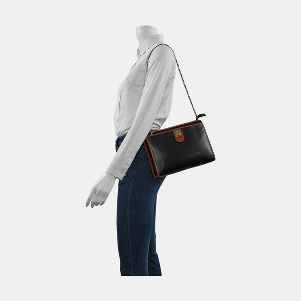 MACADAM CLUTCHES Coated Canvas Black