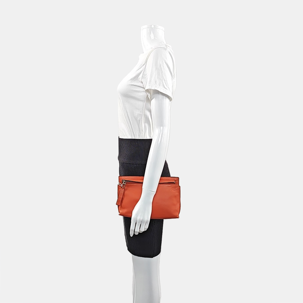 T Pouch Calfskin Orange