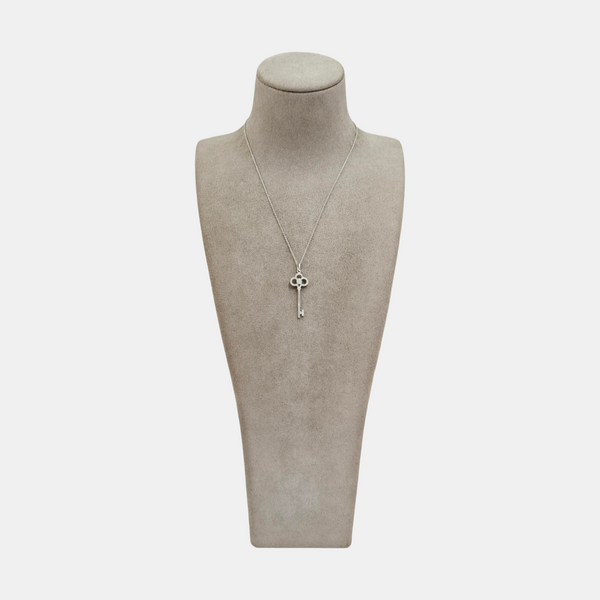 Tiffany Keys 18k White Gold Silver Necklace