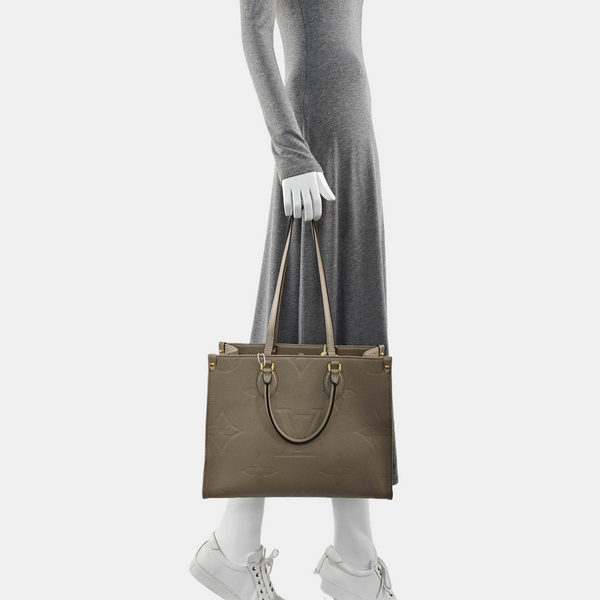 ONTHEGO MM Monogram Calfskin Gray
