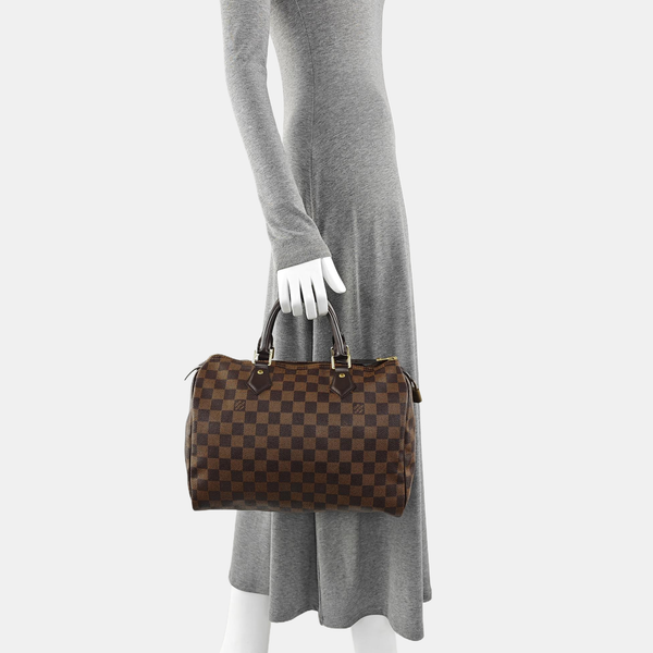 SPEEDY 30 Damier Ebene Coated Canvas Brown