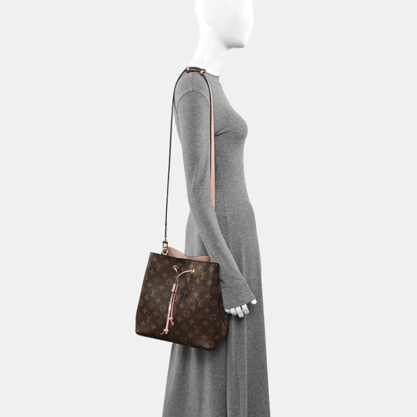 NÉONOÉ MM Monogram Coated Canvas Brown