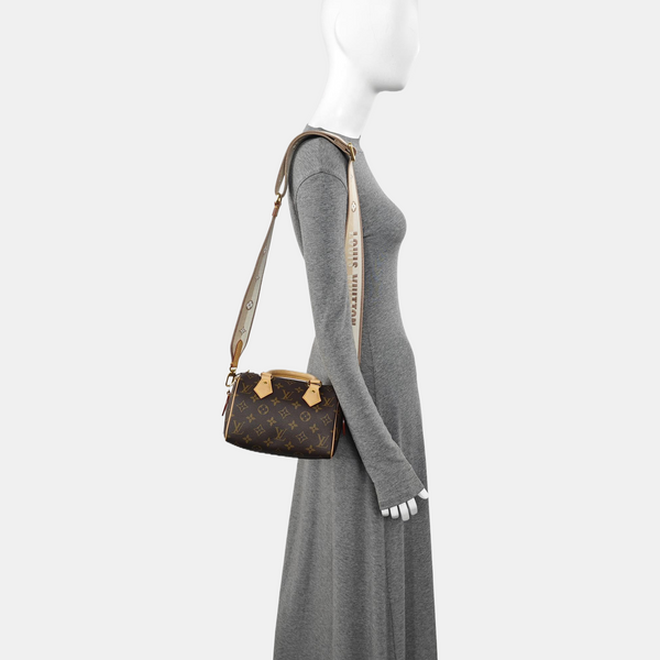 SPEEDY 20 Monogram Coated Canvas Brown