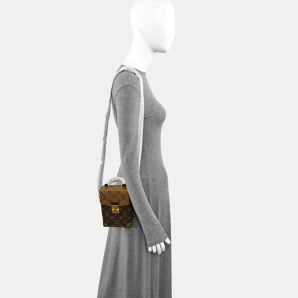 CAMERA BOX Monogram Coated Canvas Brown