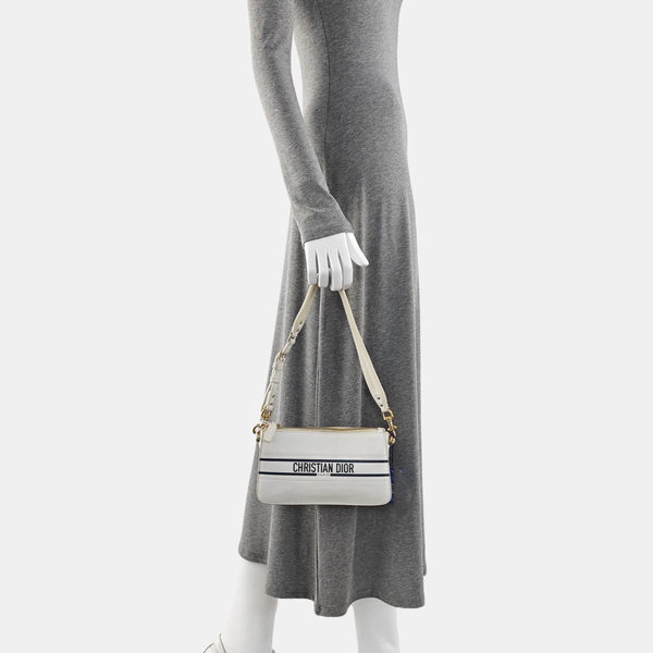 Calfskin Top Handle Bag White