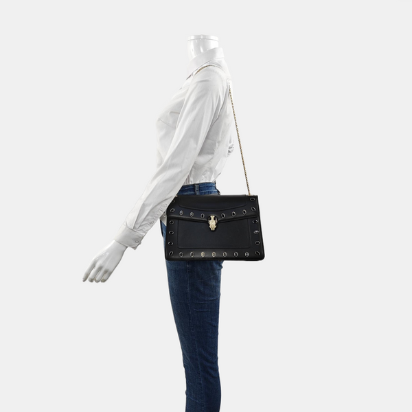 SERPENTI FOREVER Medium Calfskin Black