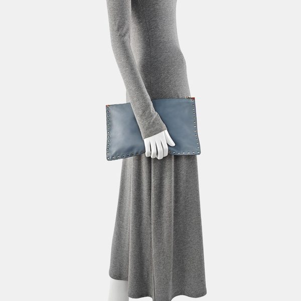 Rockstud Calfskin Blue