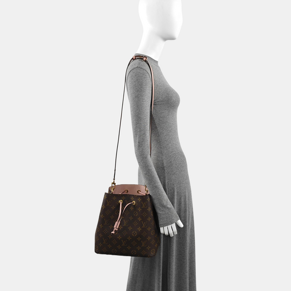 NÉONOÉ MM Monogram Coated Canvas Brown