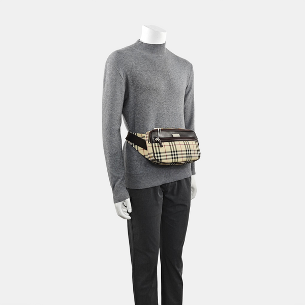 Fabric Belt Bag Brown