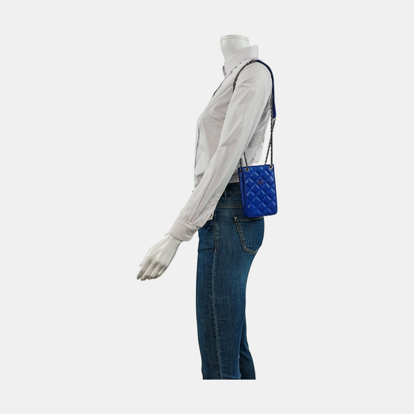 Quilted Calfskin Blue