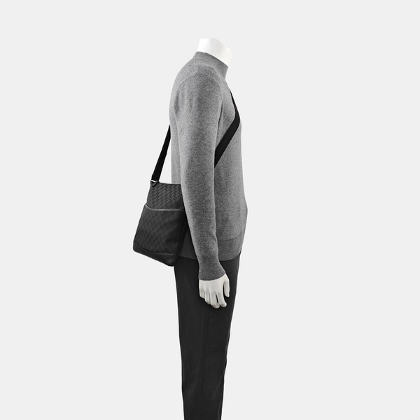 Monogram Canvas Shoulder Bag Black