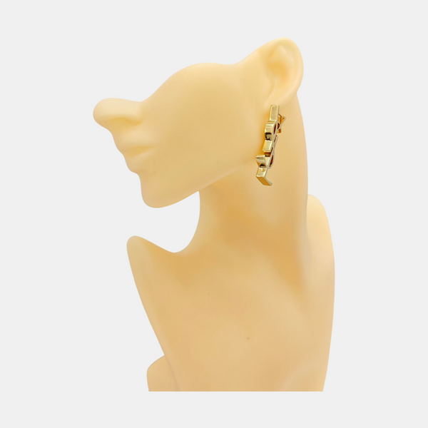 LE CASSANDRE Brass Gold Stud Earrings