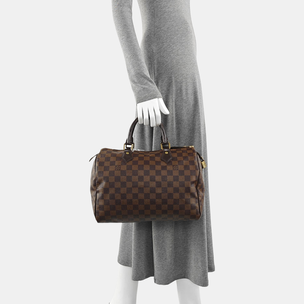 SPEEDY 30 Damier Ebene Coated Canvas Brown