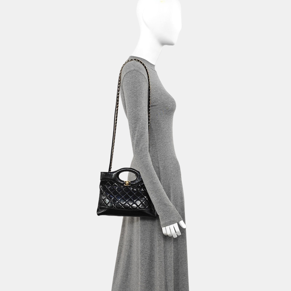 CHANEL 31 Mini Quilted Lambskin Black