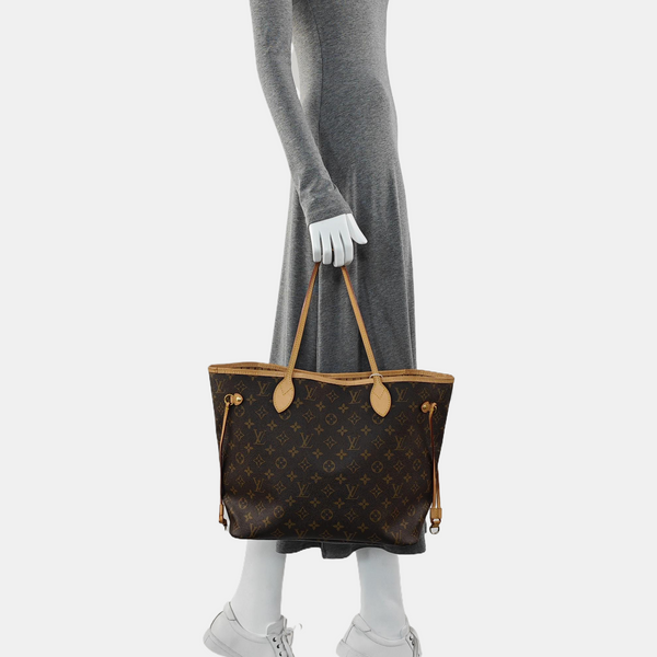 NEVERFULL MM Monogram Coated Canvas Brown