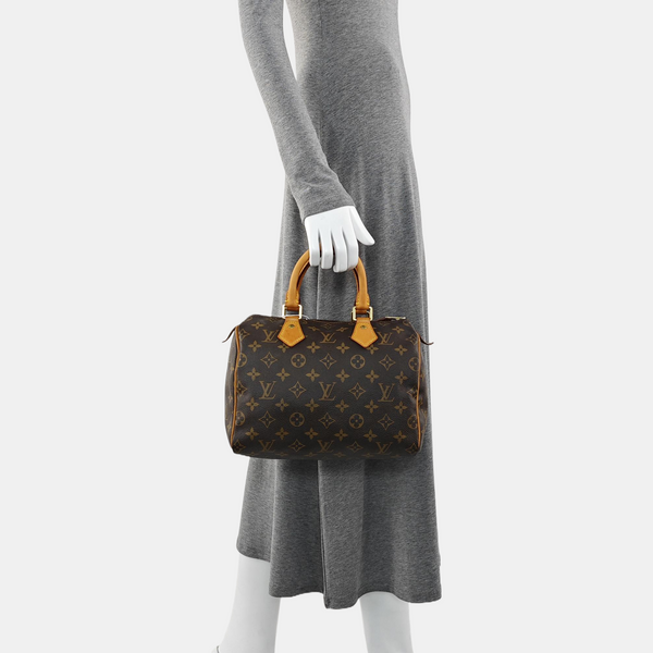 SPEEDY 25 Monogram Coated Canvas Brown