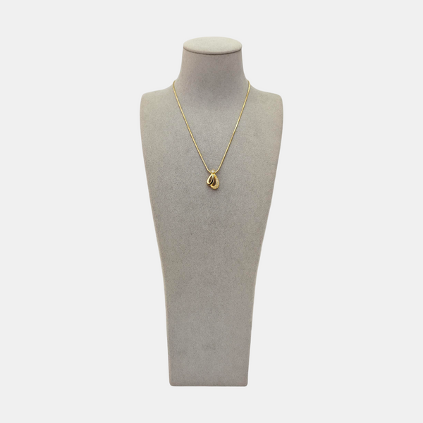 Twist Round Metal Gold Necklace