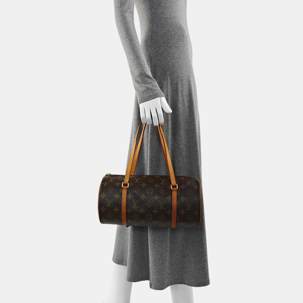 PAPILLON MM Monogram Coated Canvas Brown