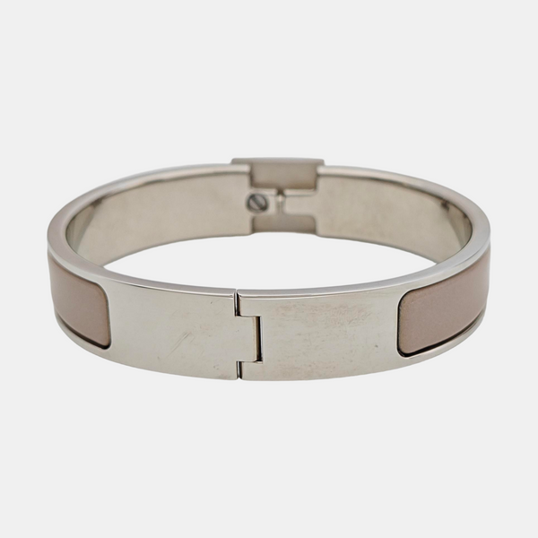 Clic Cadenas Metal Silver Bangle