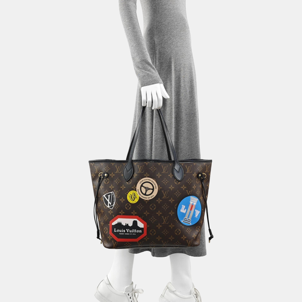 NEVERFULL MM Monogram Coated Canvas Brown